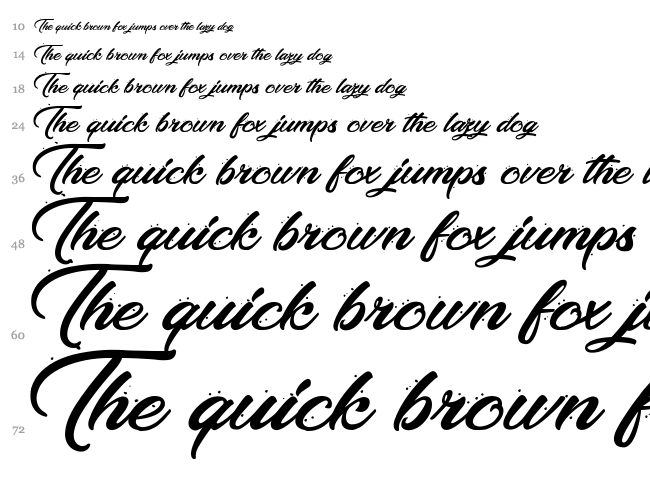 Making the Quality font waterfall